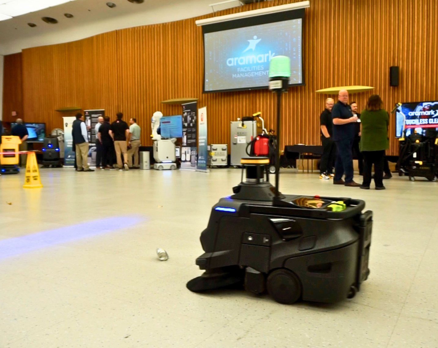 An autonomous sweeper. 
